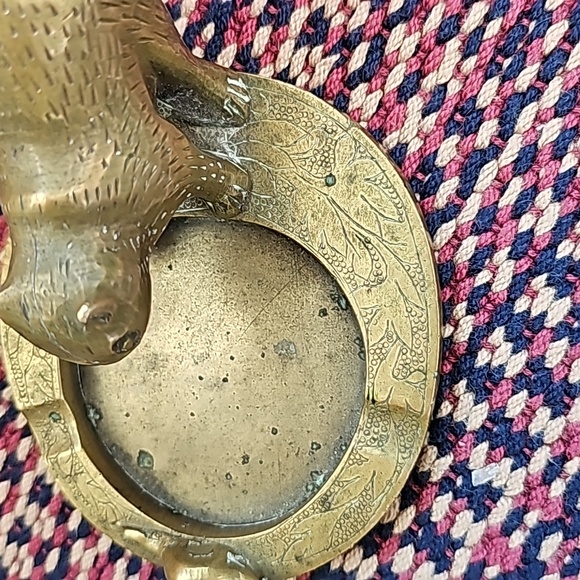 1930's Brass Cat Ashtray - Picture 2 of 5